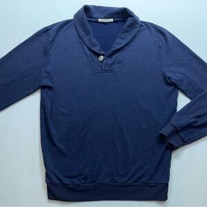 Marine Layer Shawl Collar Sweater Mens Size Small Blue Cotton Modal Fisherman